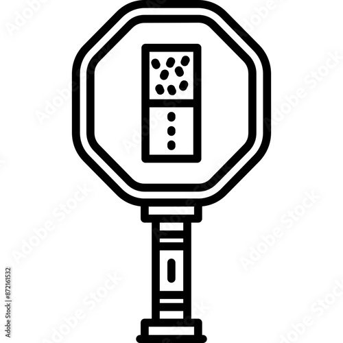 Pavement Ends Sign Icon