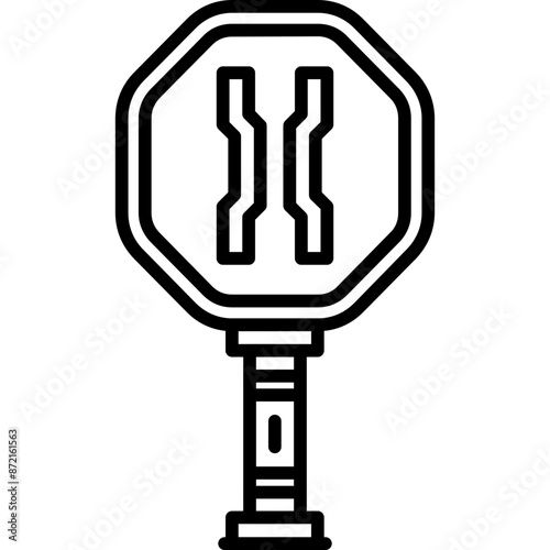 Narrow Shoulder Sign Icon