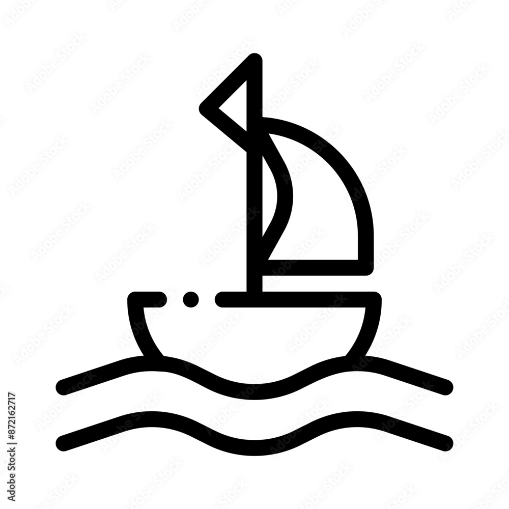 Sailboat line icon Sailboat line icon