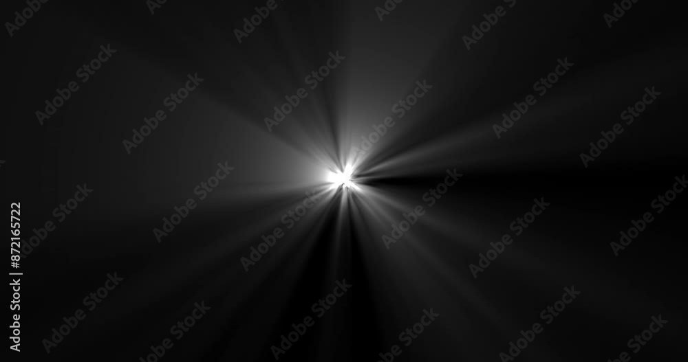White light, beams and rays on dark background with animation for heaven, flash and portal in outer space. Graphic, source and shine for creation, universe and start of time with gateway in galaxy White light, beams and rays on dark background with animation for heaven, flash and portal in outer space. Graphic, source and shine for creation, universe and start of time with gateway in galaxy