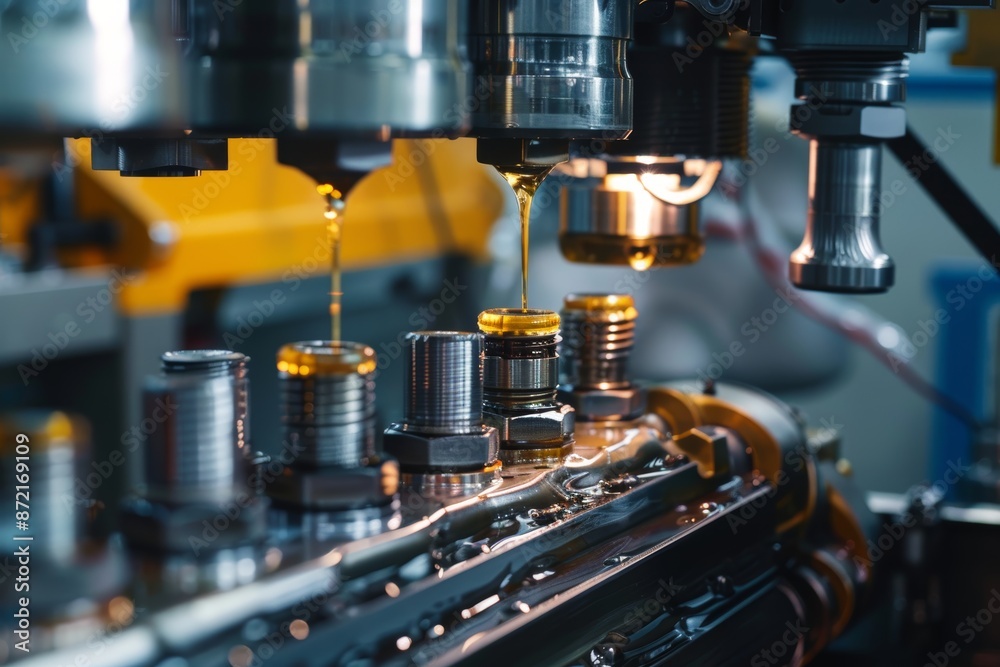 Detailed Engine Repair Scene Focused on Pistons and Cylinders with Lubrication System Detailed Engine Repair Scene Focused on Pistons and Cylinders with Lubrication System