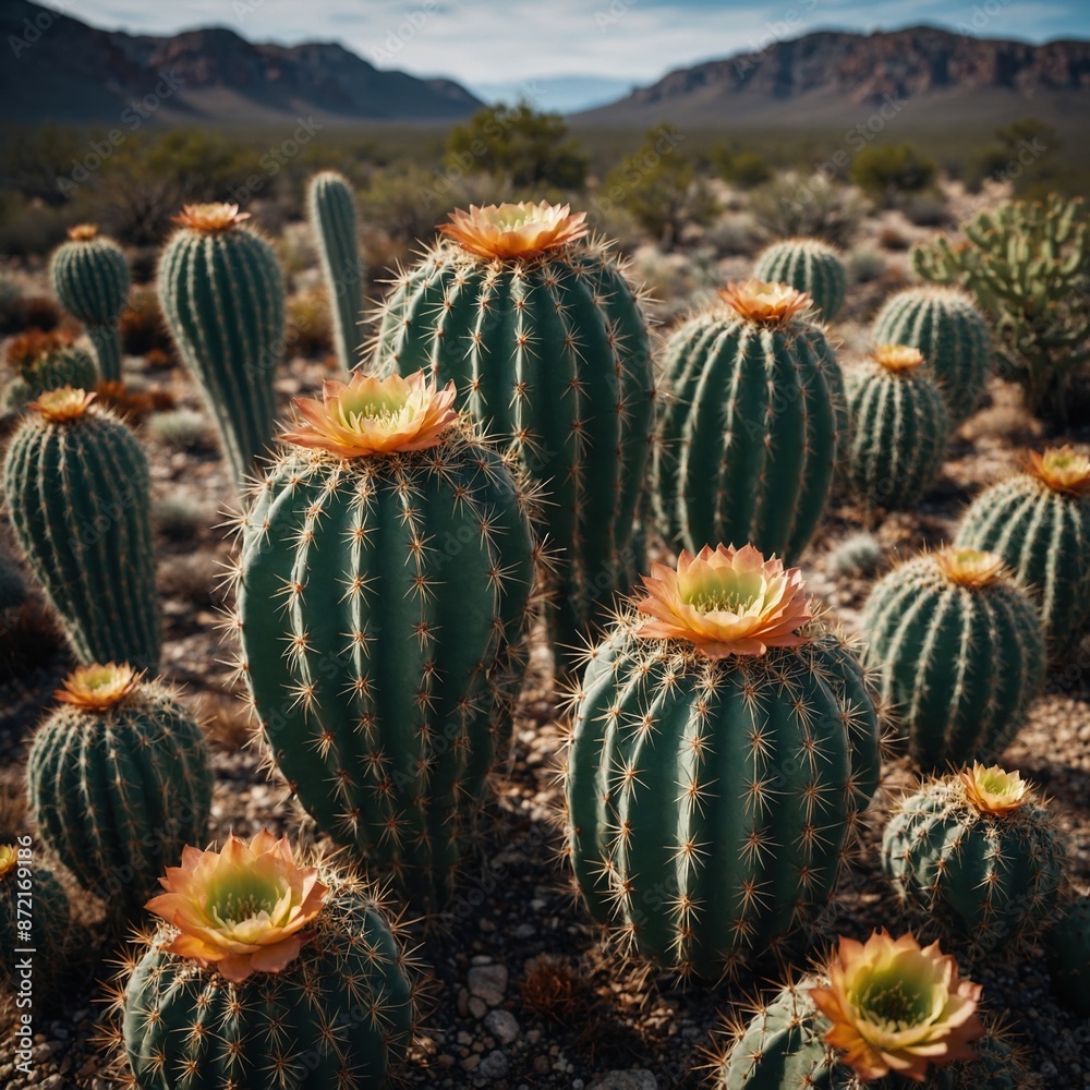 Floral Explosion: The Brilliant Blooms of a Prickly Pear Floral Explosion: The Brilliant Blooms of a Prickly Pear