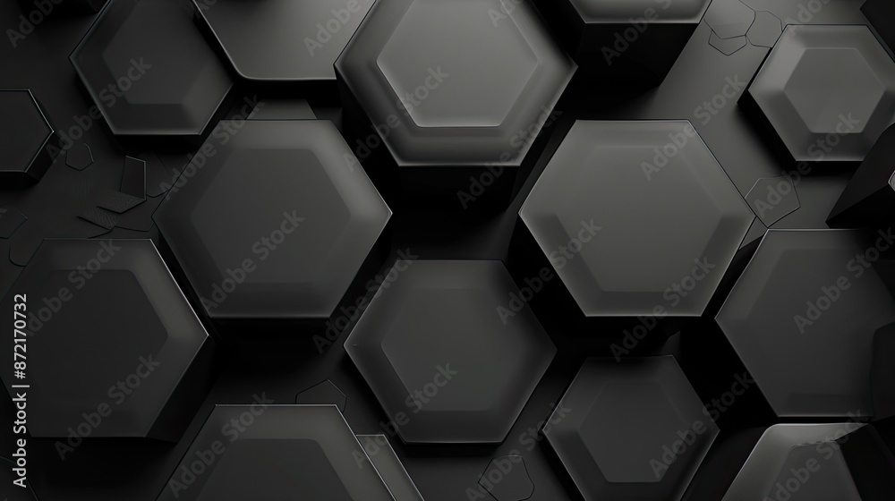 Abstract hexagon dark background. Modern banner Abstract hexagon dark background. Modern banner