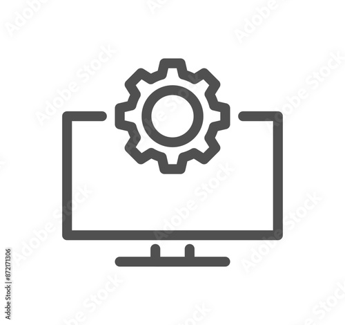 Setting and controls related icon outline and linear vector.	
