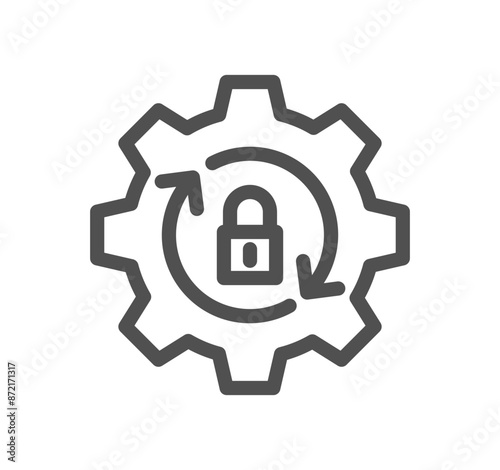 Setting and controls related icon outline and linear vector.	
