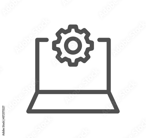 Setting and controls related icon outline and linear vector.	
