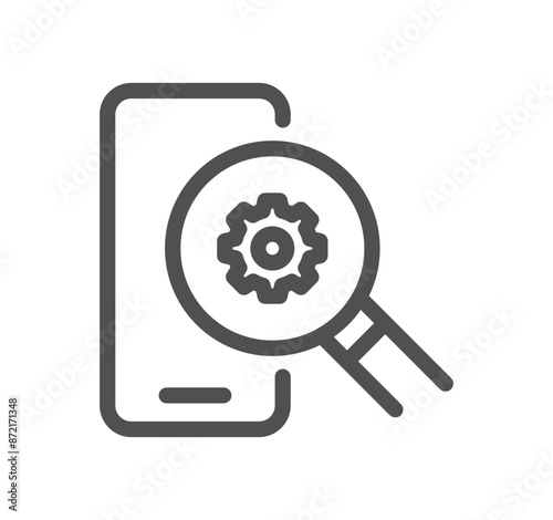Setting and controls related icon outline and linear vector.	
