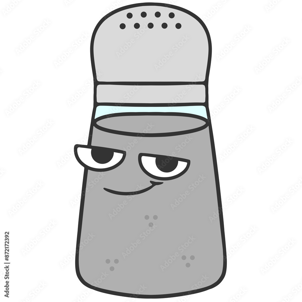 smug smiling pepper shaker cartoon illustration smug smiling pepper shaker cartoon illustration