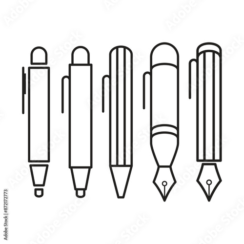 Pen Tool Icon Vector Illustration Flat Design