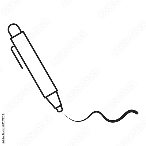 Pen Tool Icon Vector Illustration Flat Design