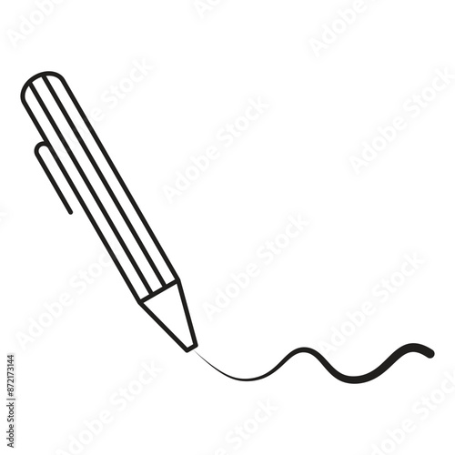 Pen Tool Icon Vector Illustration Flat Design