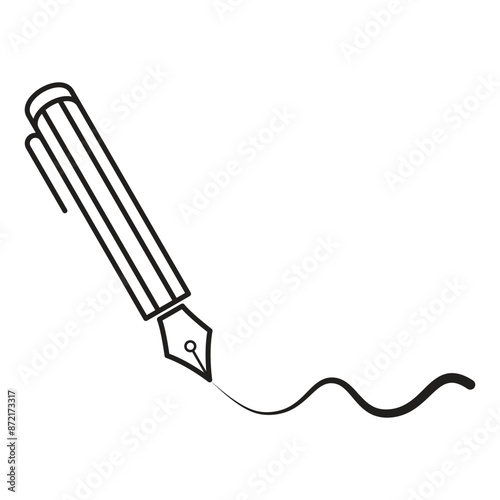 Pen Tool Icon Vector Illustration Flat Design