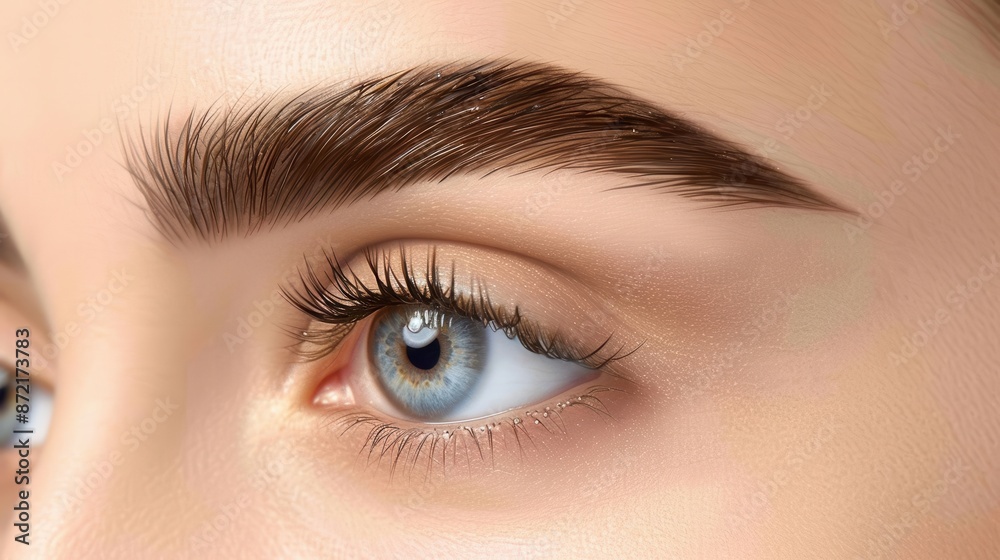 Obraz premium Stylish eyebrow shaping gel, perfect eyebrows, enhances brow shape and fullness