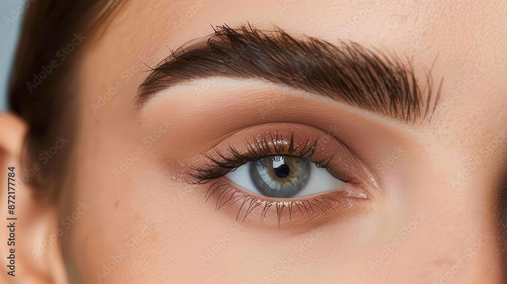 Obraz premium Stylish eyebrow shaping gel, perfect eyebrows, enhances brow shape and fullness