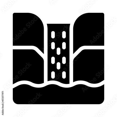 waterfall glyph icon