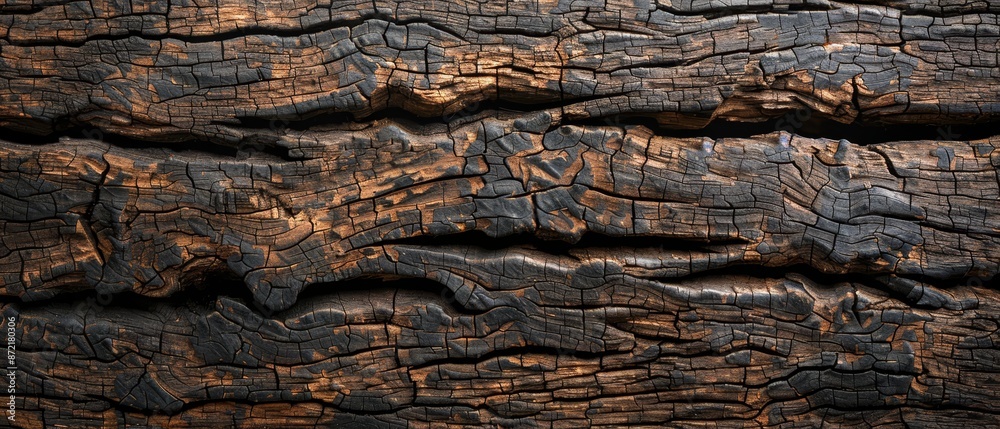 A tight shot of a wooden piece resembling a carved tree trunk A tight shot of a wooden piece resembling a carved tree trunk