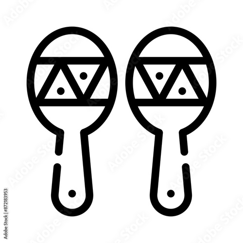 maracas line icon