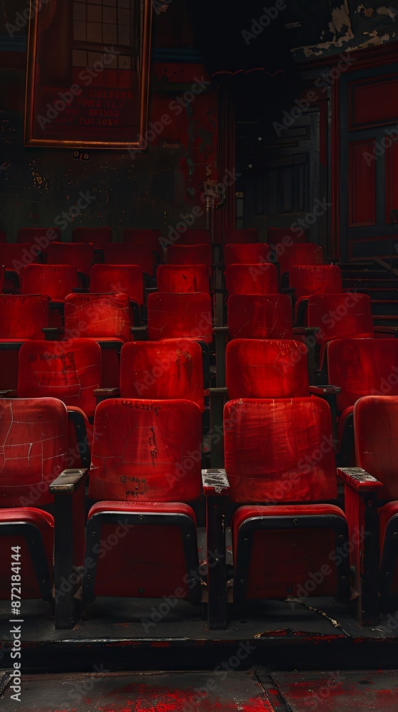 Empty theater chairs Empty theater chairs