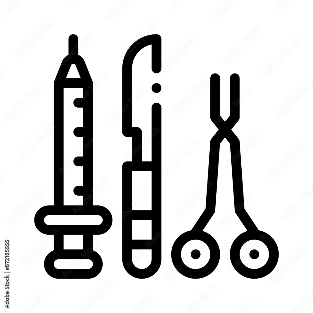 surgical line icon surgical line icon