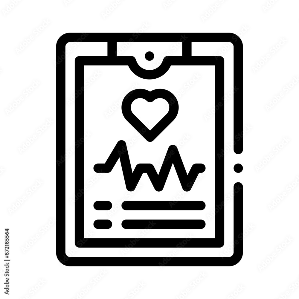 medical report line icon