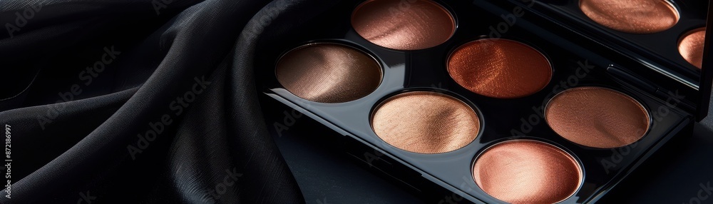 Contour palette with mirror, elegant design, slender and uplifted face, faceslimming makeup tool Contour palette with mirror, elegant design, slender and uplifted face, faceslimming makeup tool