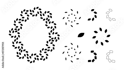 black and white circle vectors 