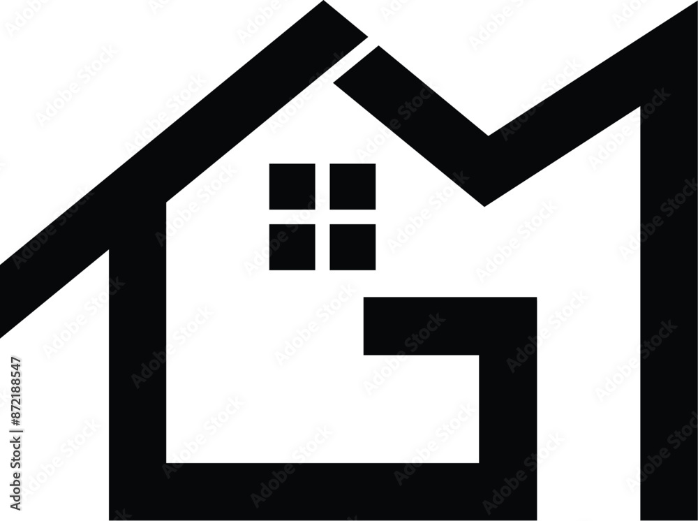 Obraz premium Vector GM logo