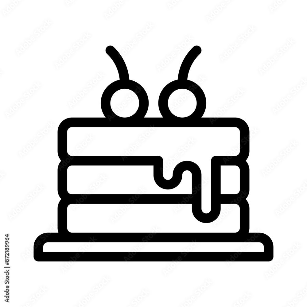 pancakes line icon pancakes line icon