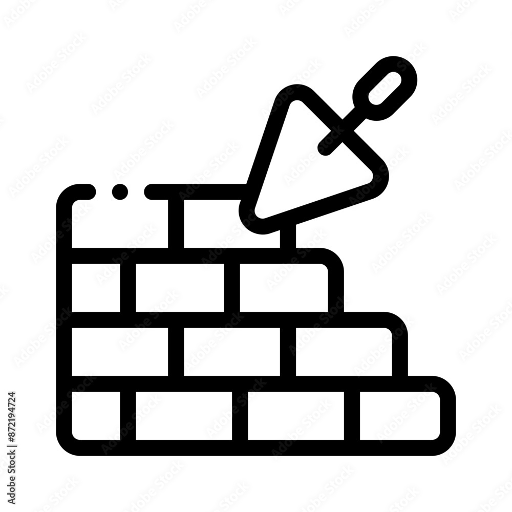 bricks line icon bricks line icon