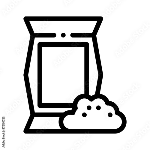 cement bag line icon