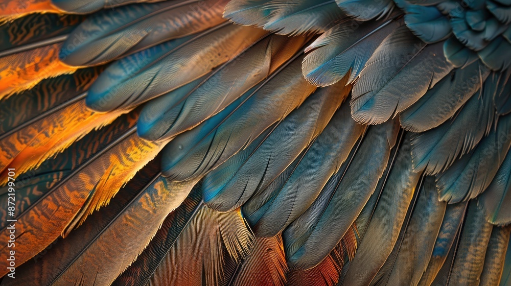 Obraz premium Bird Wing Feathers. Generative AI