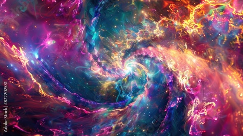 Wallpaper Mural Dance party swirling colors. Generative AI Torontodigital.ca