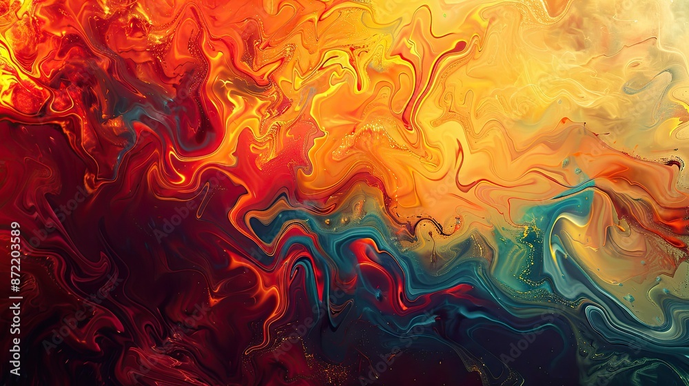 Fire flames background. Generative AI