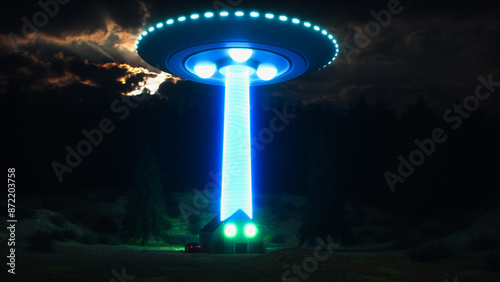 a ufo infiltrates a house