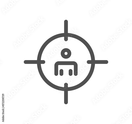 Target and goal related icon outline and linear vector.	
