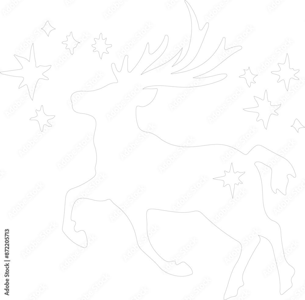 Comet one of Santas reindeer outline Comet one of Santas reindeer outline