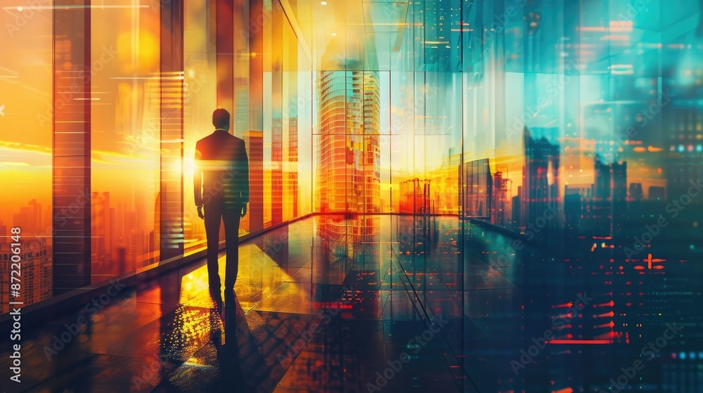 Dynamic and Visionary Strategic Business Concept with Futuristic Urban Cityscape Dynamic and Visionary Strategic Business Concept with Futuristic Urban Cityscape