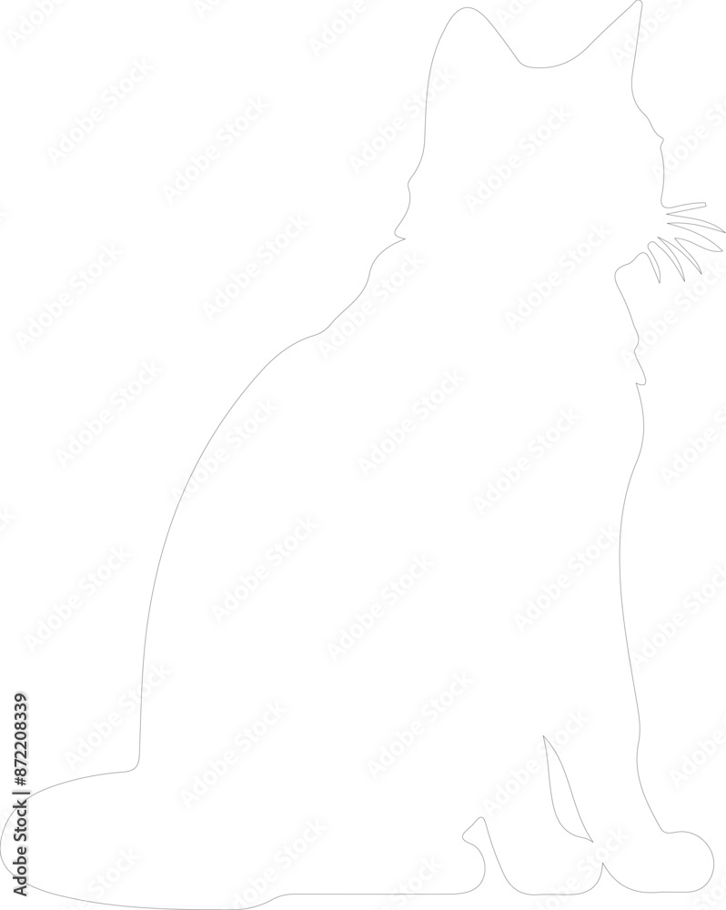 German Rex Cat outline German Rex Cat outline