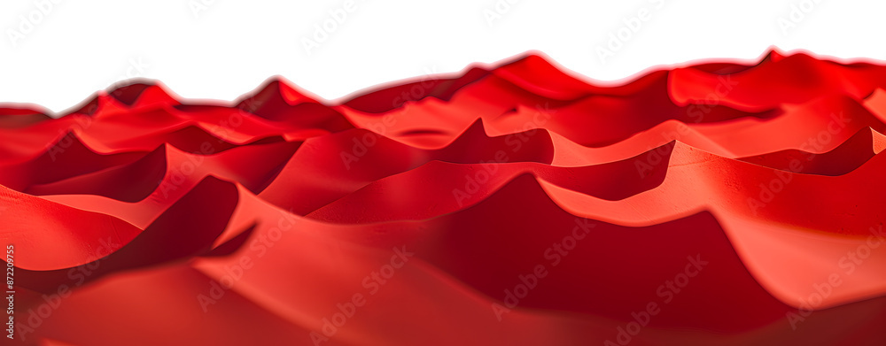 Abstract Red Desert Isolated on a Transparent Background Abstract Red Desert Isolated on a Transparent Background