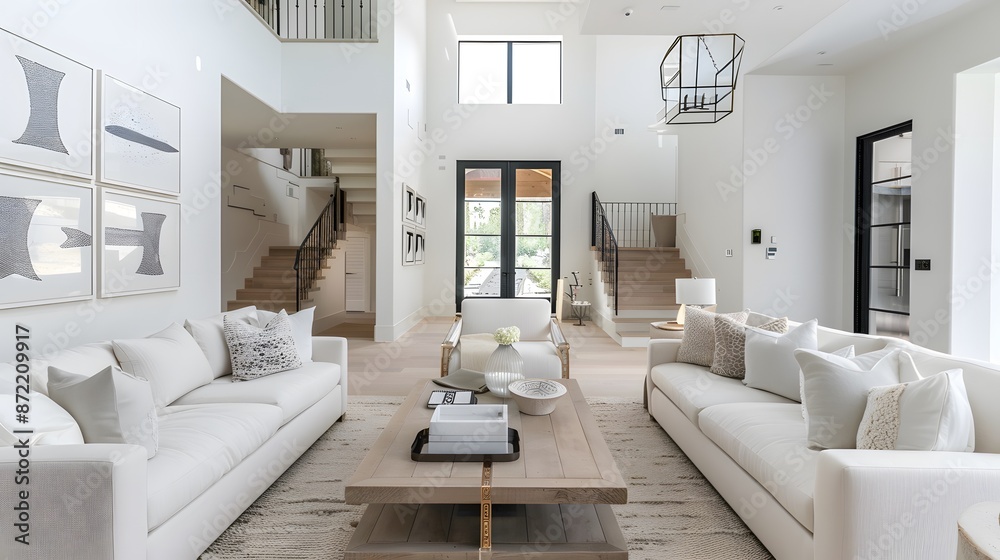 Fototapeta premium Modern interior design, living room, home