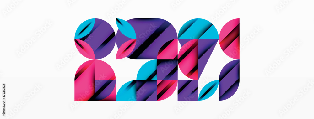 Circle, square and flower petal geometric background. Round shapes composition for wallpaper, banner, background or landing Circle, square and flower petal geometric background. Round shapes composition for wallpaper, banner, background or landing