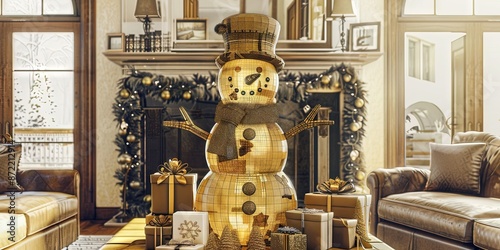 snowman in gold