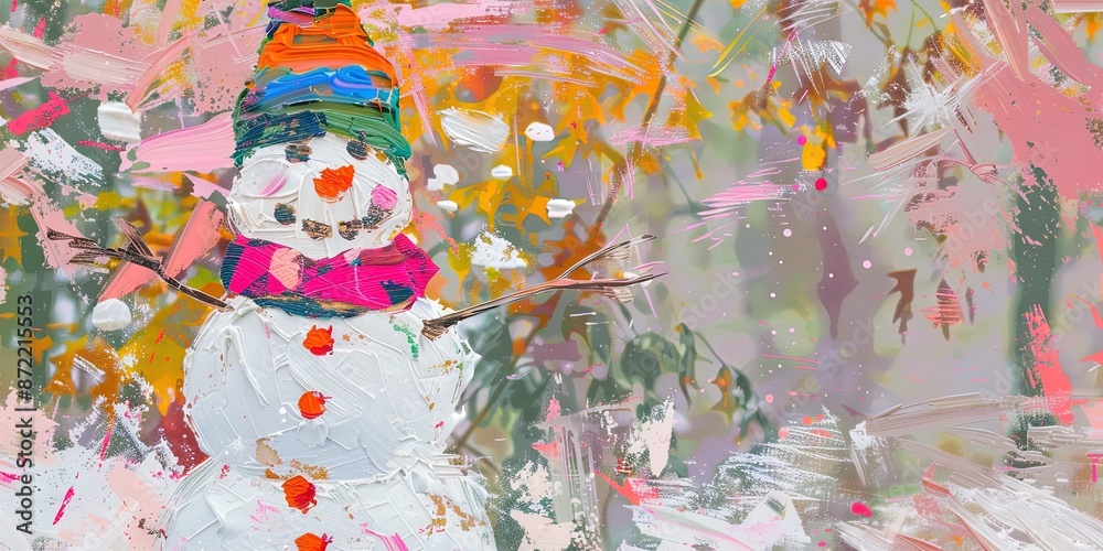 Fototapeta premium Snowman illustration