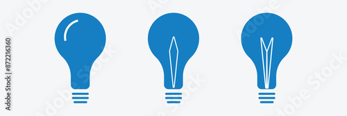 Set of idea sign icon. Bulb icon collection 