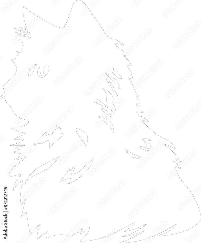 Siberian Cat outline Siberian Cat outline