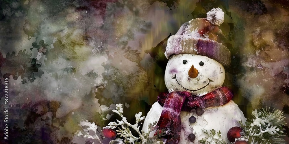 Obraz premium snowman painting