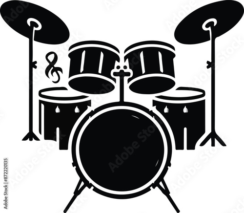 High-Quality Drum Set Vector and Illustration Art: Perfect Clipart and Graphics for Musicians and Designers