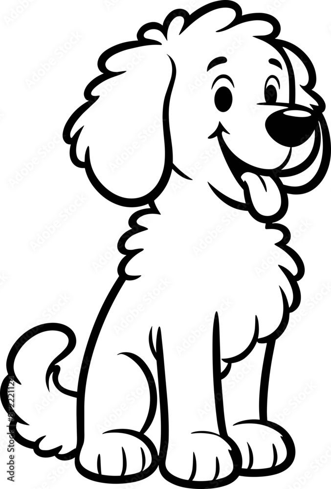 Cartoon Goldendoodle Dog Cartoon Goldendoodle Dog