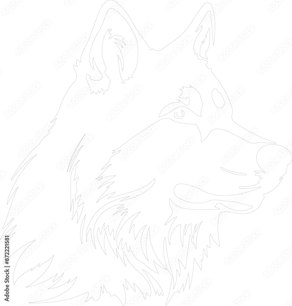 Alaskan Malamute outline Alaskan Malamute outline