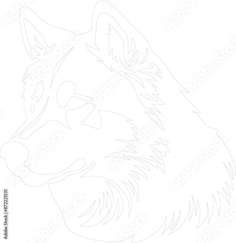 Alaskan Malamute outline